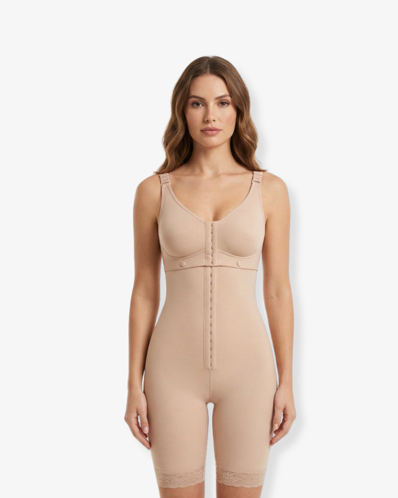 مشد بودي لنحت الجسم بمشابك مع تغطية للصدر