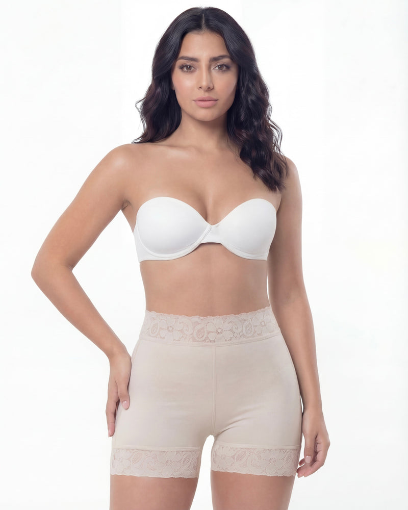 مشد شورت خصر متوسط بضغط عالي بدون مشابك